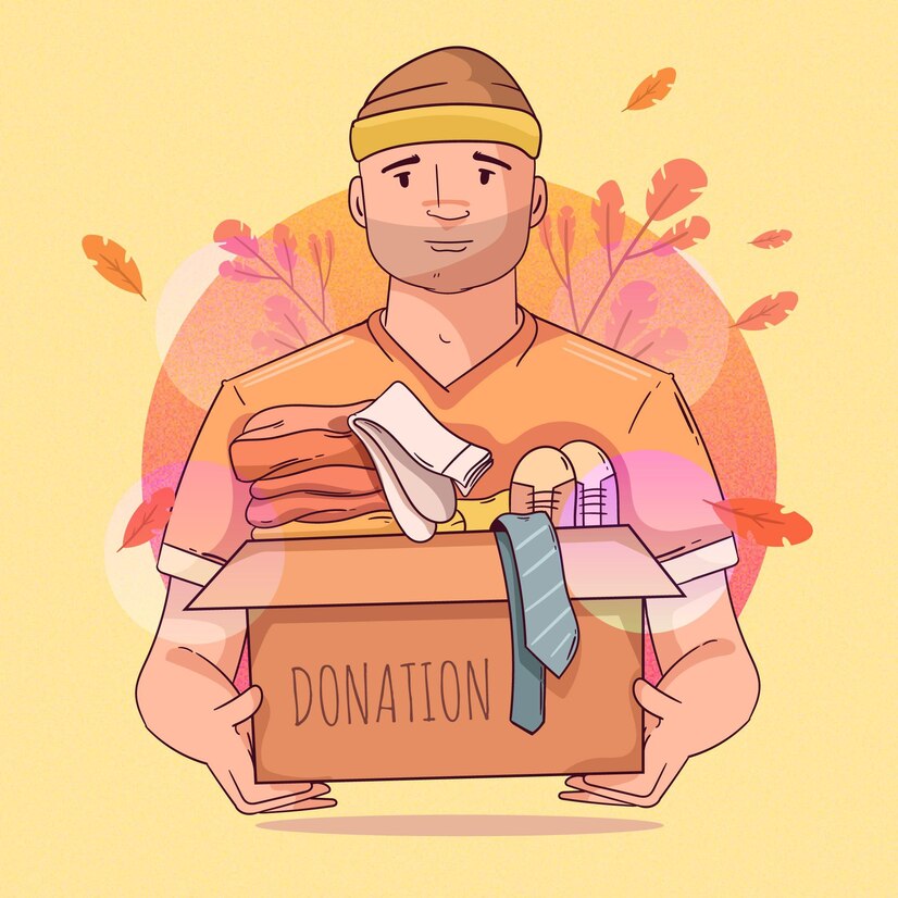 character-donating-their-clothes